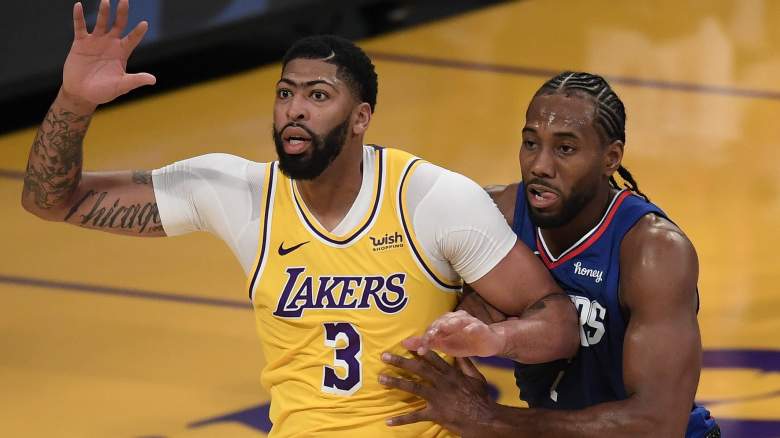 The Lakers' Anthony Davis and Kawhi Leonard of the Clippers