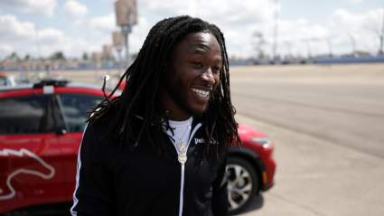 Alvin Kamara Rocks NASCAR Logo During Saints’ Opener