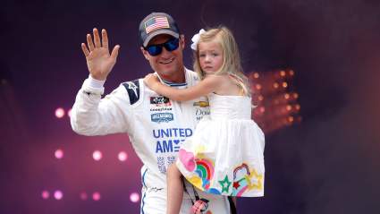 Dale Earnhardt Jr. Driving Historic Cup Car at Talladega