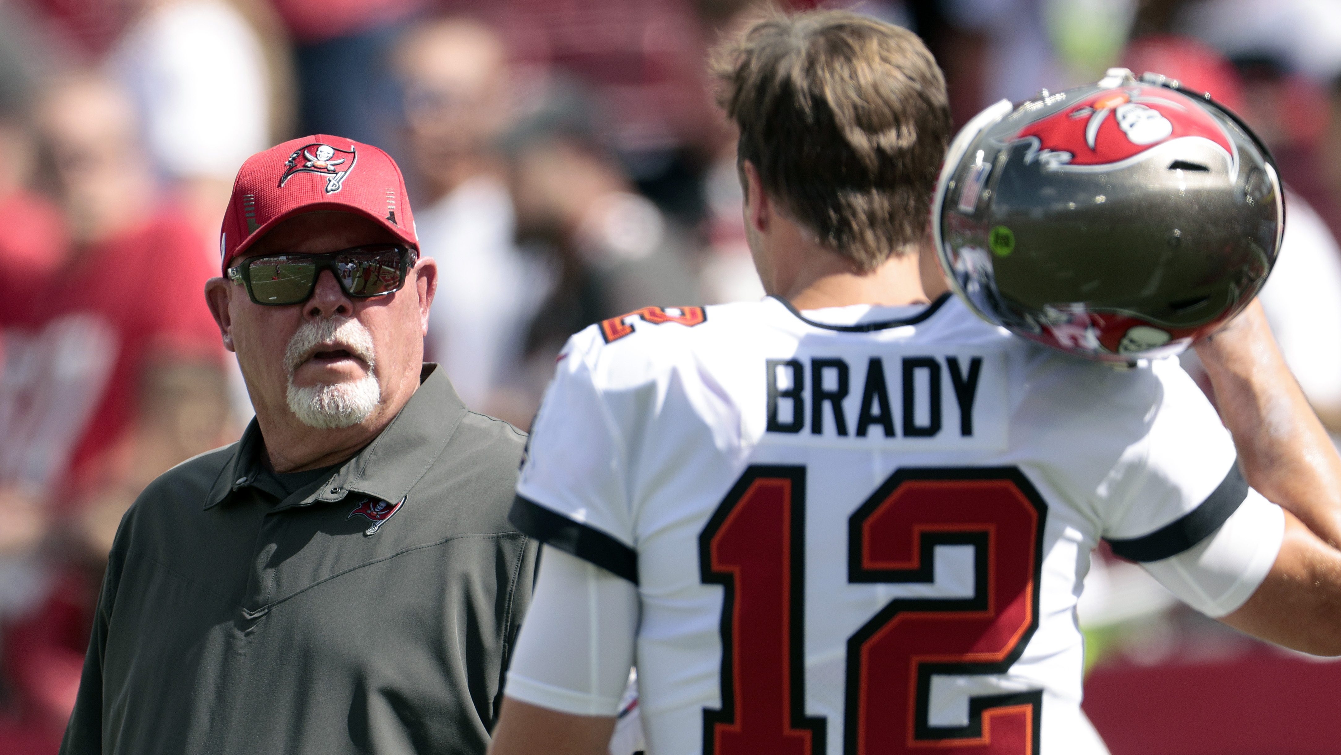 Bucs' Bruce Arians wasn't happy with this Tom Brady play in win over Bills:  'That's enough of that s---'