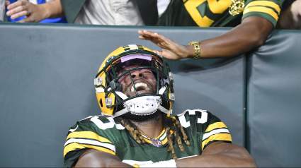 Aaron Jones Loses Family Keepsake in End Zone During 4-TD Night