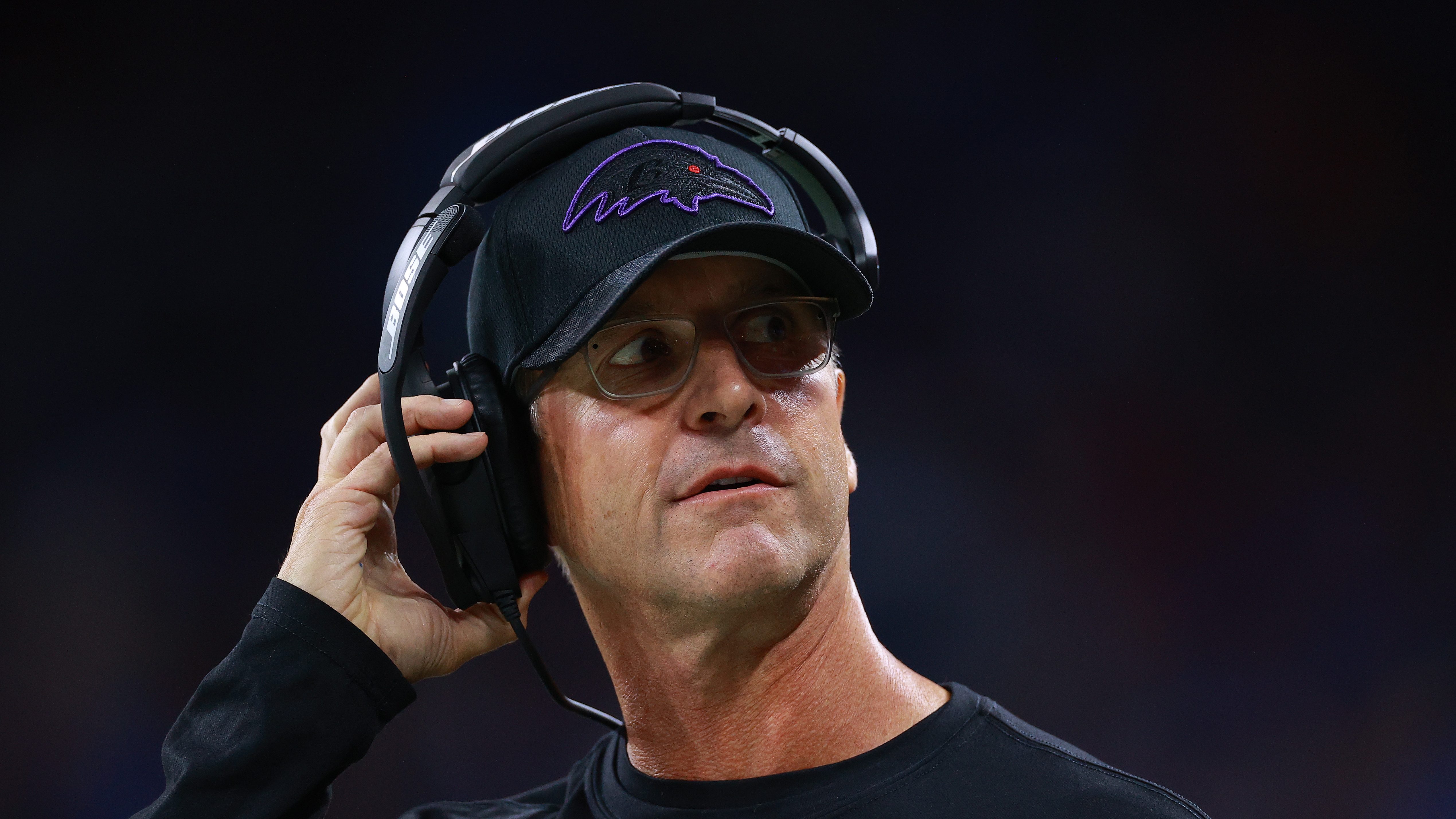 Baltimore Ravens head coach John Harbaugh clocks long hours to