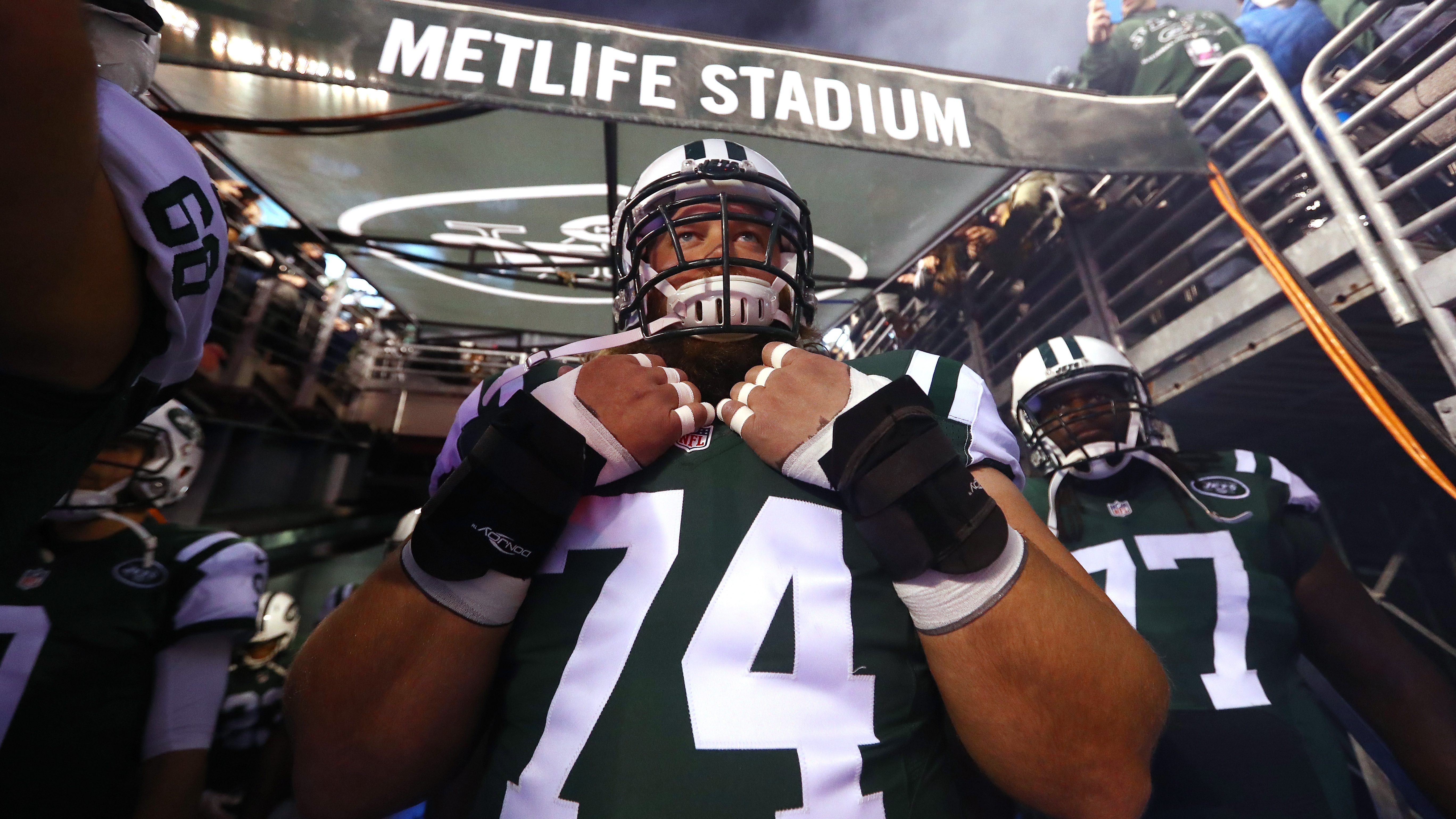 NY Jets' Darrelle Revis, Nick Mangold, D'Brickashaw Ferguson make