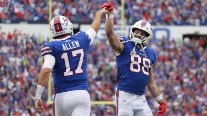 Bills’ Josh Allen & Dawson Knox Celebrate TD With Awkward Prom Photo