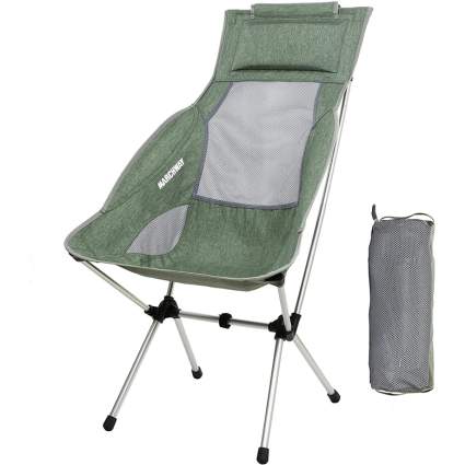 high back camping chair