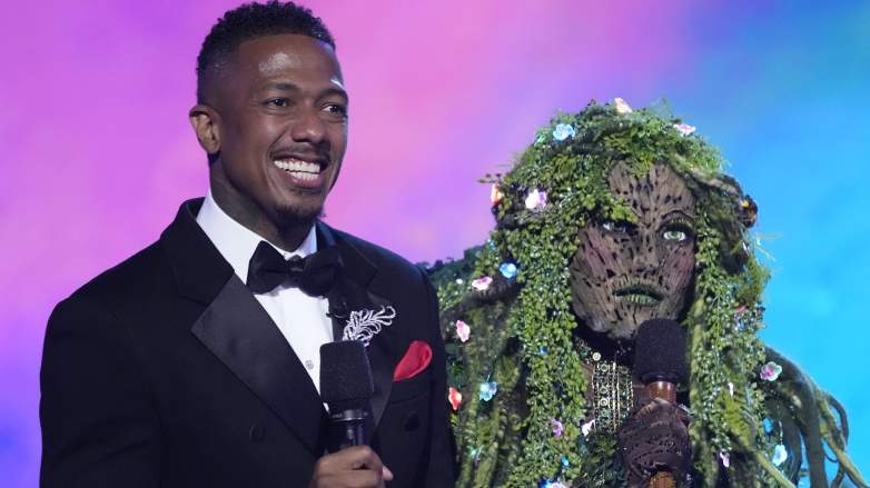 Host Nick Cannon with Mother Nature in the season premiere of THE MASKED SINGER.