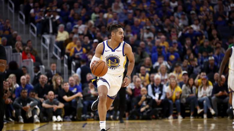 The sneakers worn by Jordan Poole of the Golden State Warriors during  News Photo - Getty Images