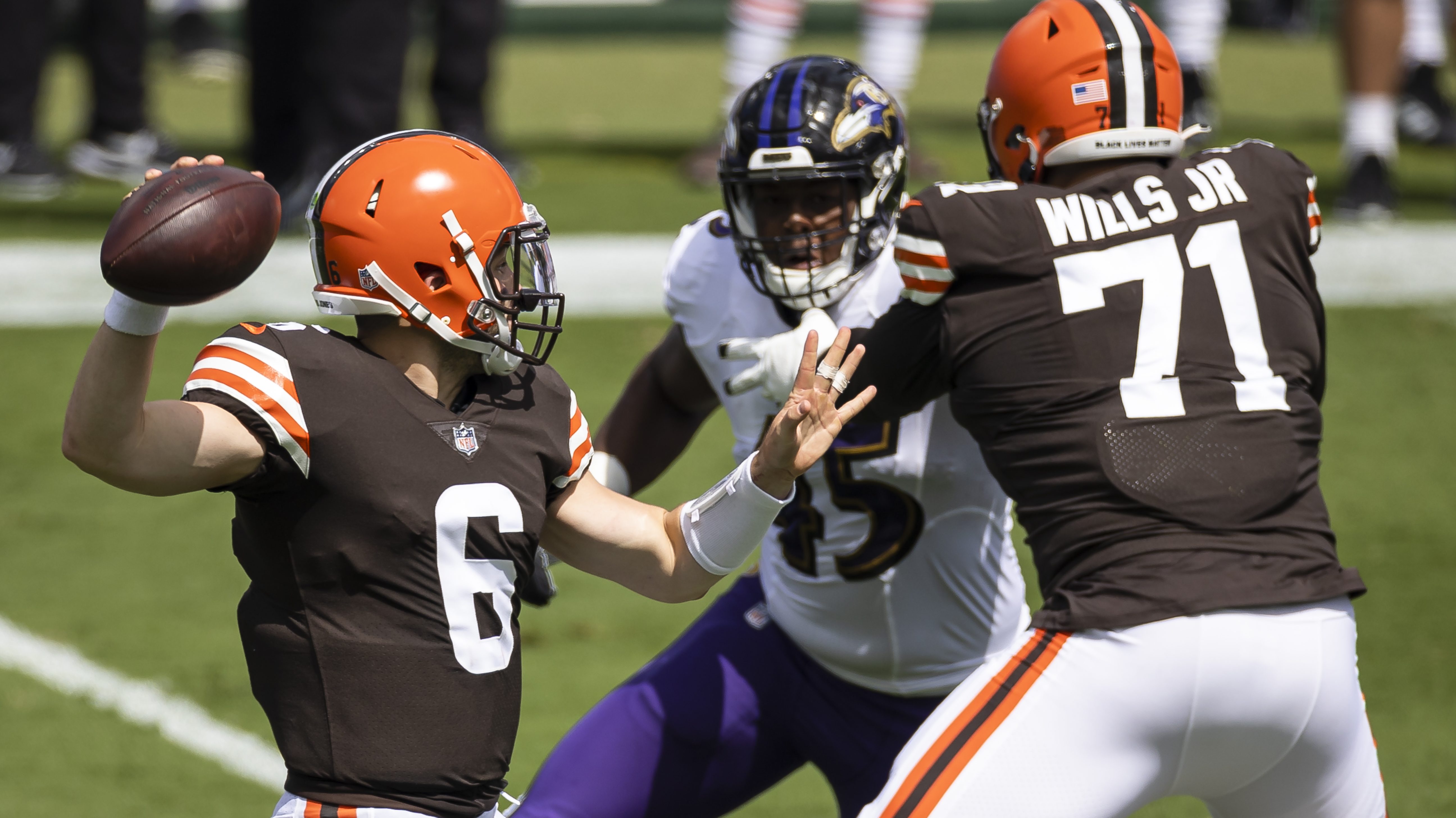 Browns OL Jedrick Wills Clarifies Perceived Baker Mayfield Shade