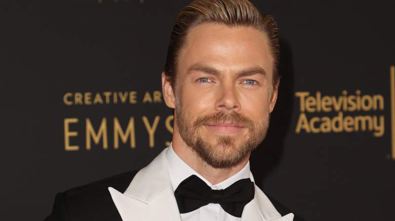 Derek Hough poses with the award for Outstanding Choreography for Variety or Reality Programming for "Dancing With The Stars" at the Creative Arts Emmys