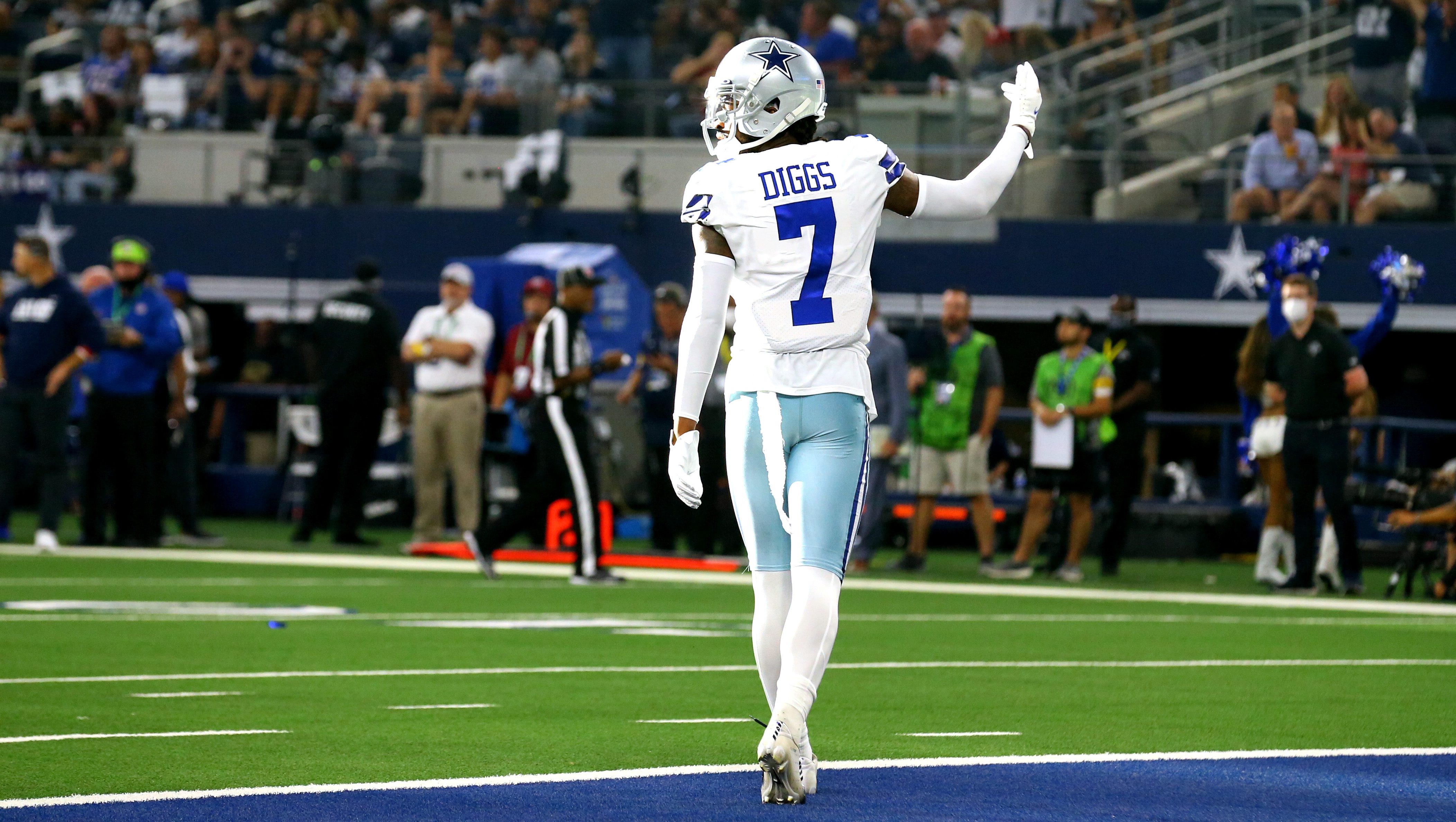 Cowboys' Trevon Diggs barks at Dak Prescott during heated training