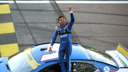 Kyle Larson Honors Ricky Hendrick After Kansas Win
