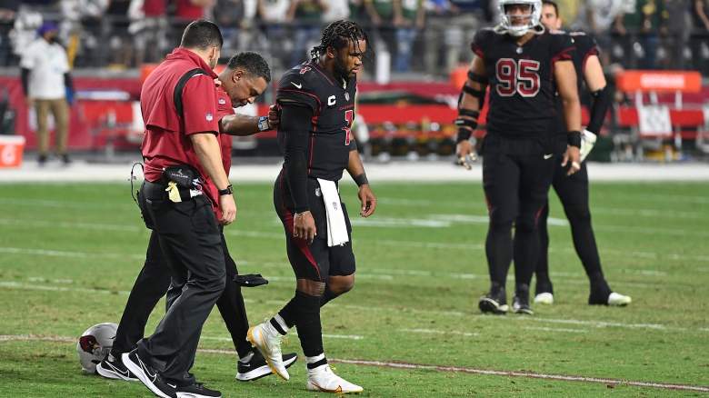 Quarterback Kyler Murray of the Arizona Cardinals walks off the