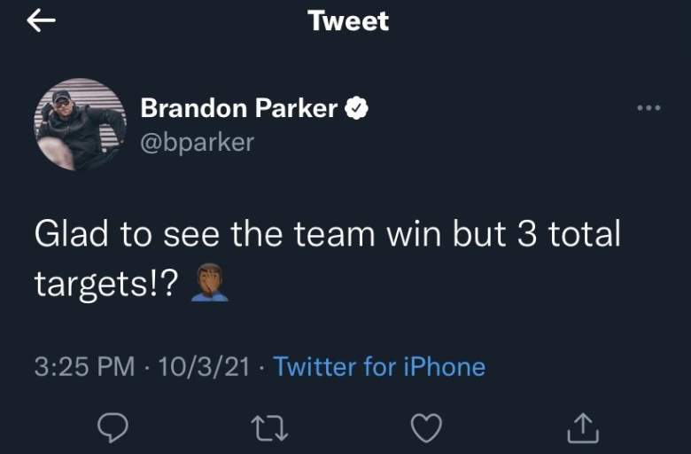 Brandon Parker tweet
