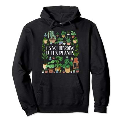 Black plant lover hoodie