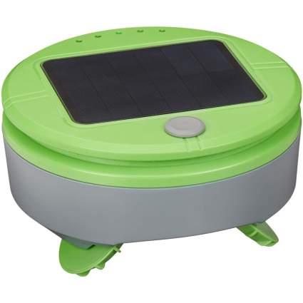 Green solar powered garden robot