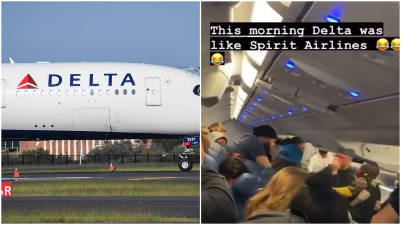 delta airlines fight on plane video