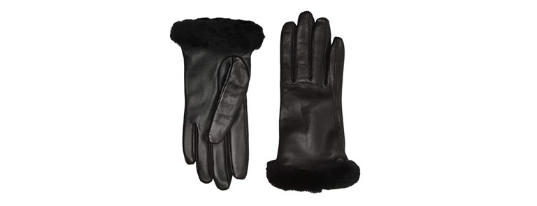 ugg classic leather gloves