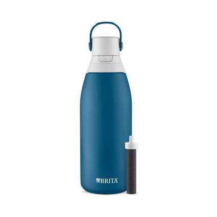 stainless water bottle with Brita filter