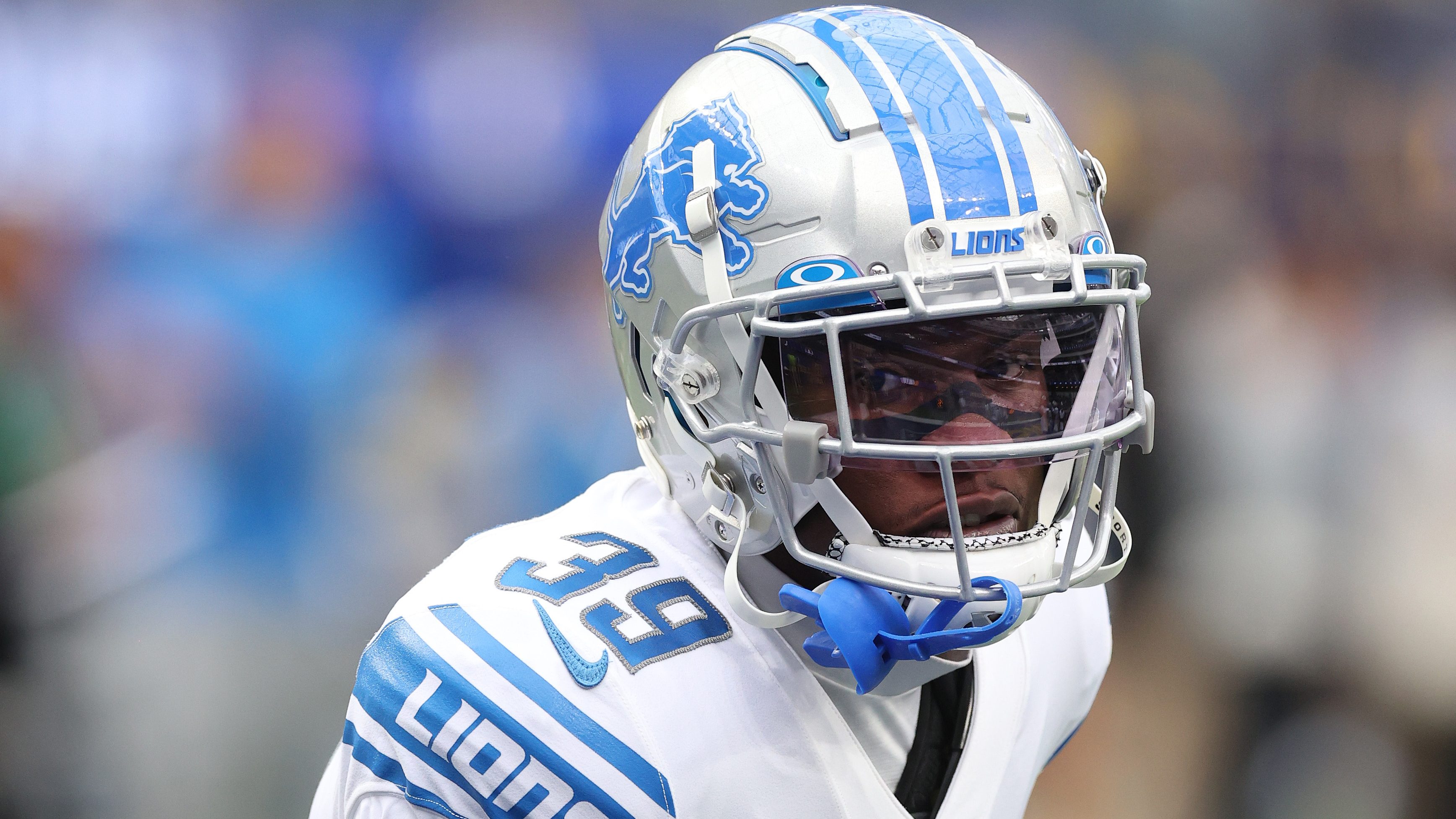 Detroit Lions cornerback Jerry Jacobs walks off the field after