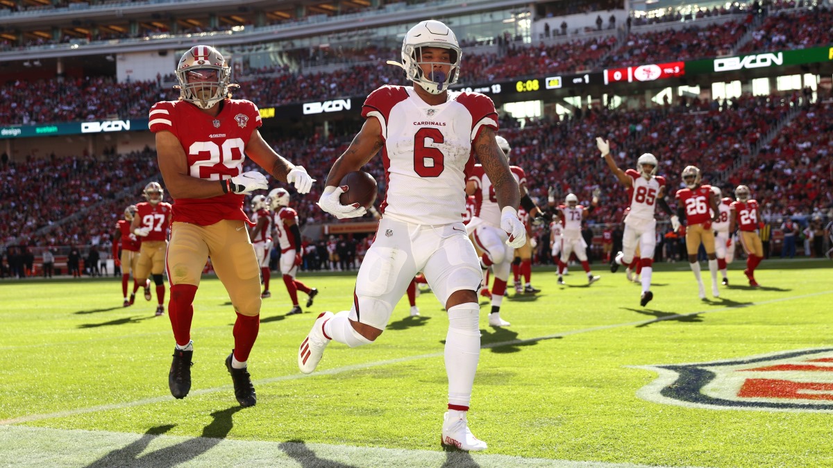 James Conner of the Arizona Cardinals runs with the ball during News  Photo - Getty Images