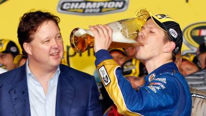 Brad Keselowski Brings Back Massive Beer Glass for Final Penske Start
