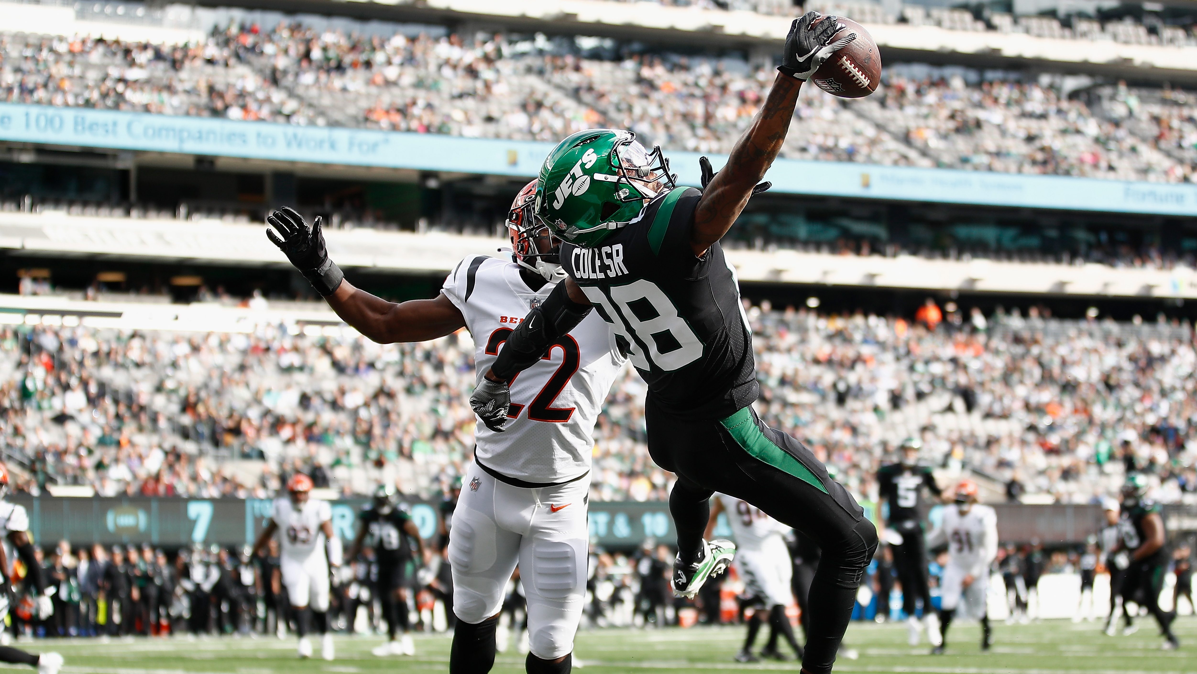 New York Jets wide receiver Keelan Cole (88) in action against the