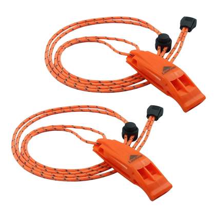 LuxoGear Emergency Whistles with Lanyard