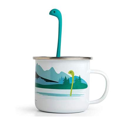 loch ness monster coffee mug with matching tea infuser