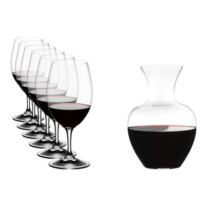 riedel wine glasses and carafe