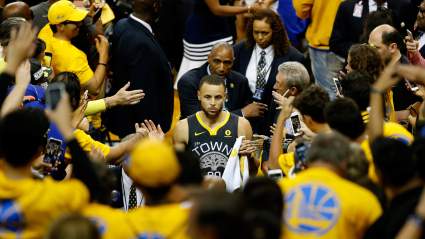 WATCH: Warriors’ Stephen Curry Wins Rock, Paper Scissors Battle vs. Kid