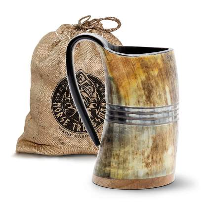 viking drinking horn mug