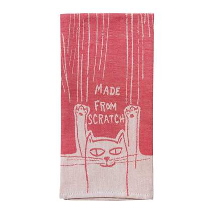 red dish towel with cat from Blue Q Store
