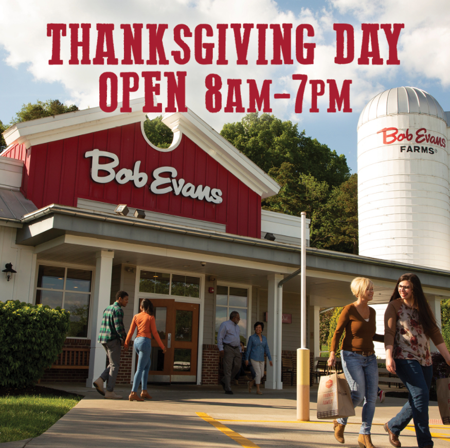 Bob Evans Will they be open on Thanksgiving Day 2021?