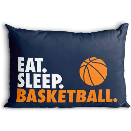 eat sleep basketball pillow