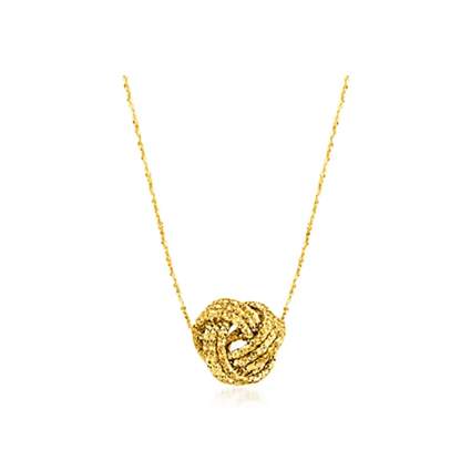 gold love knot necklace