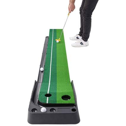 golf putting green with ball return