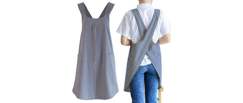 japanese linen cooking apron