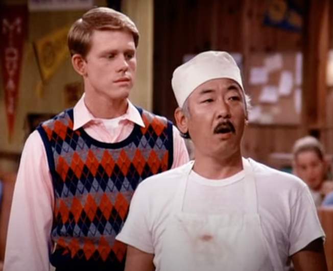 Pat Morita as Arnold in Happy Days.