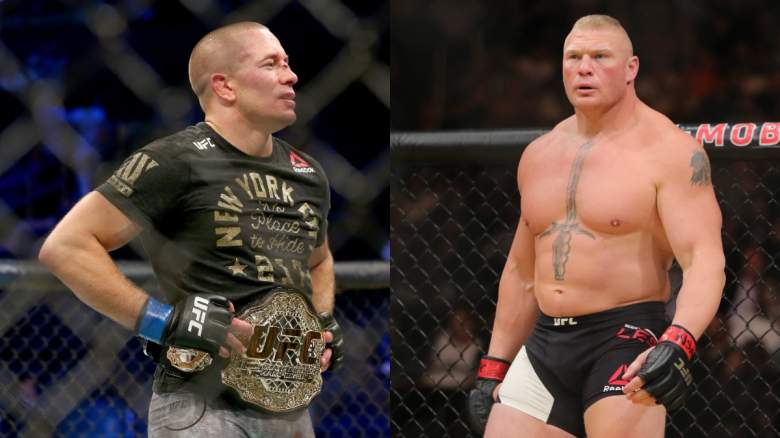 Georges St-Pierre and Brock Lesnar