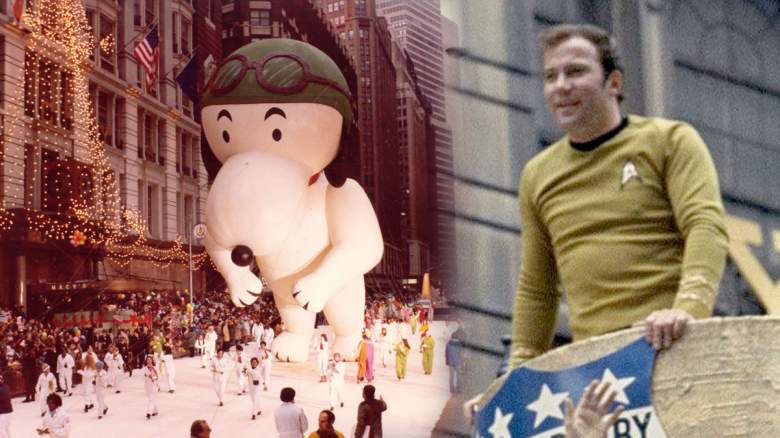 Snoopy and Captain Kirk both appeared in the 1968 Macy’s Thanksgiving Day Parade.