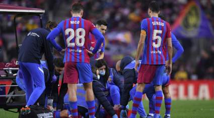 Barcelona Teen Stretchered Off With Head Injury [LOOK]