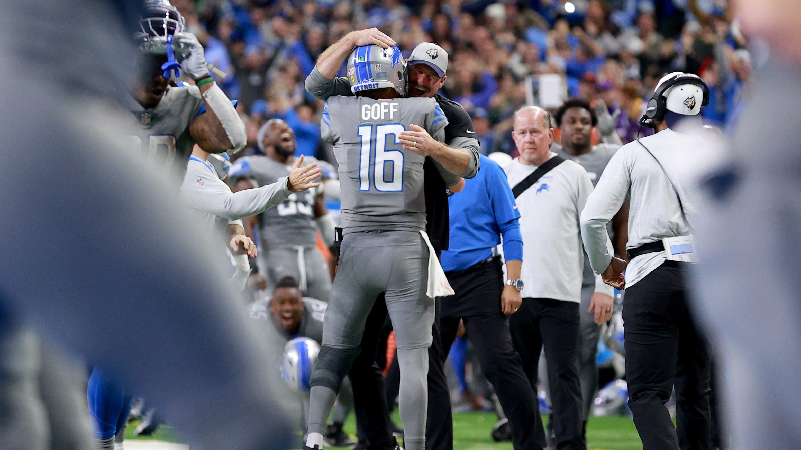 Lions quarterback Jared Goff praises fans for dominating Lambeau Field