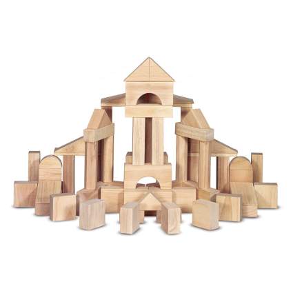 Melissa & Doug Standard Unit Solid-Wood Building Blocks with Wooden Storage Tray - 31% Off