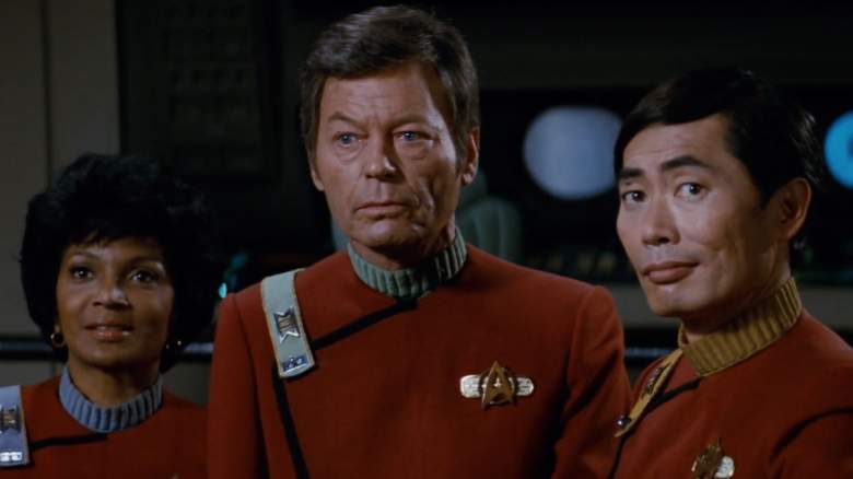 Uhura, McCoy, and Sulu in “The Wrath of Khan”