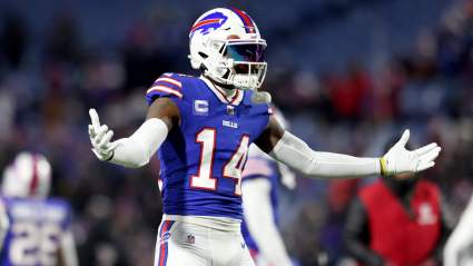 Bills’ Stefon Diggs Lays out Chiefs Fan on Field During Wild Playoff Loss