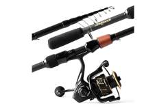 KINGSWELL Telescopic Fishing Rod and Reel Combo, Premium Graphite Carbon  Collapsible Fishing Pole with Spinning Reel, Portable Travel kit for Adults