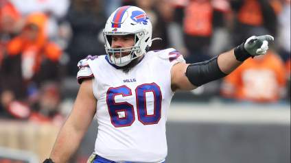 Video Shows Veteran Bills OL Consoling Patriots Rookie After Loss