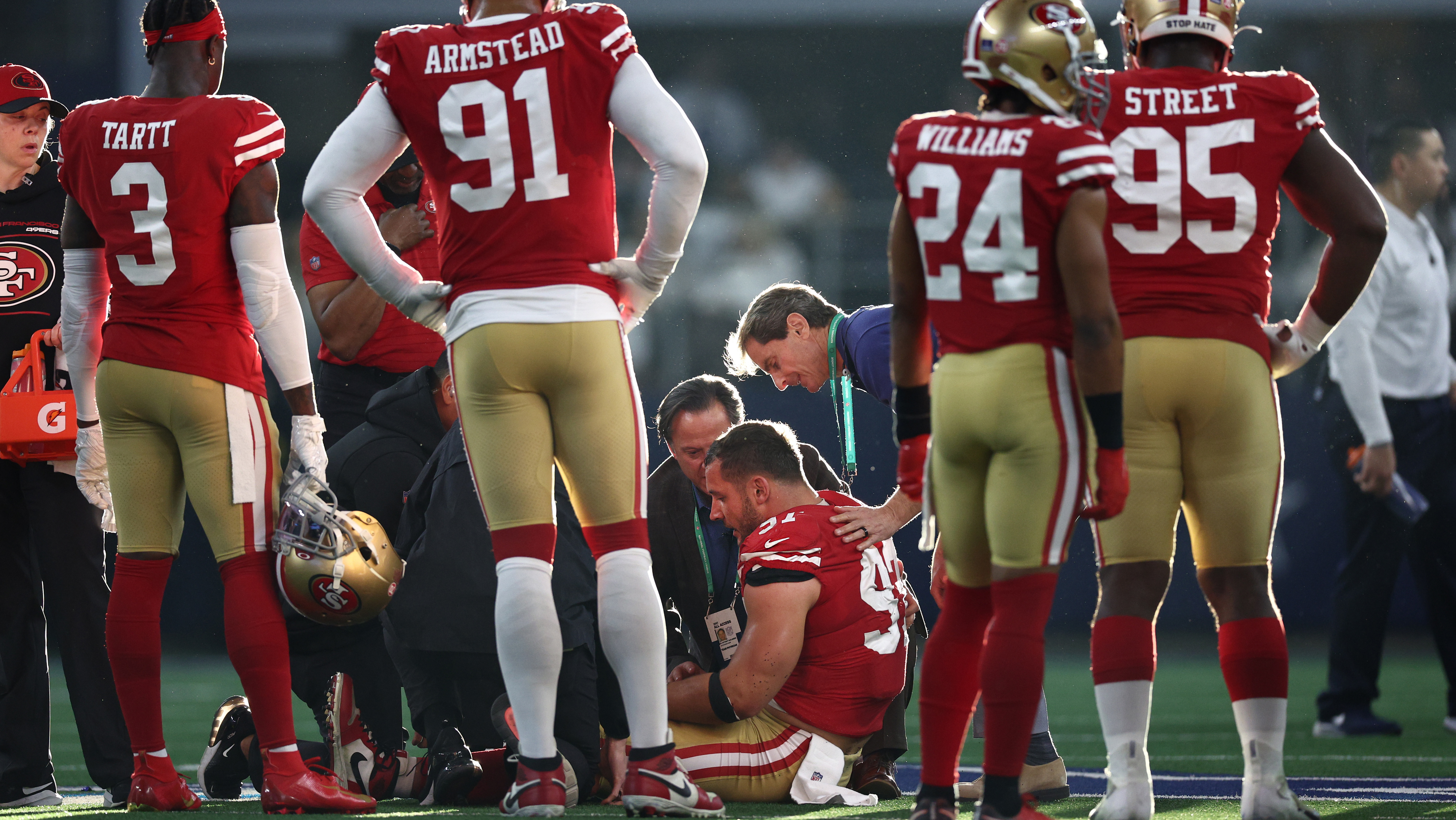 49ers DE Nick Bosa Injured By Teammate, Future Uncertain