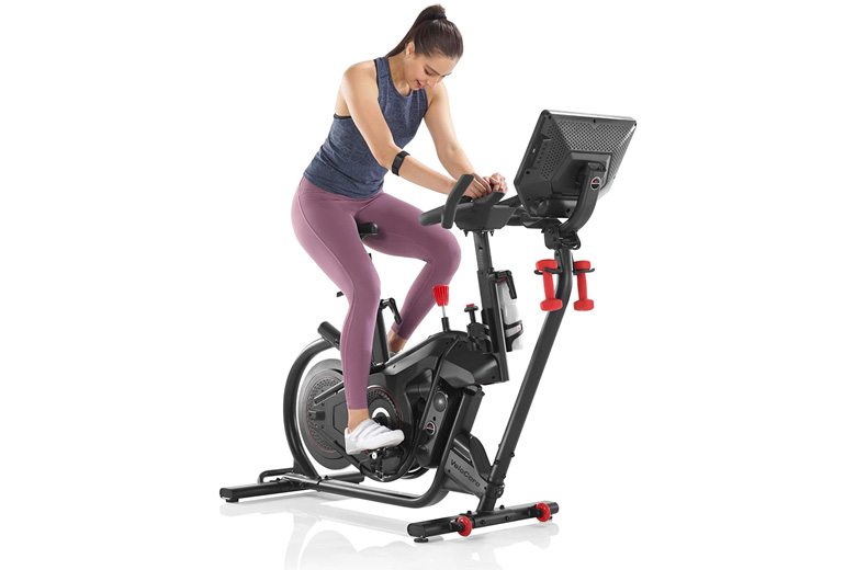 Stationary bike with tv hot sale