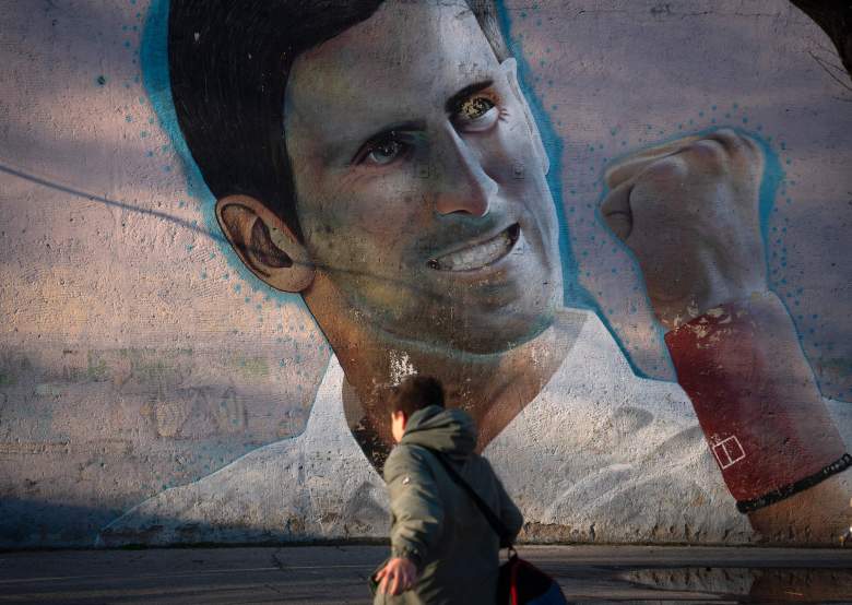 Novak Djokovic mural